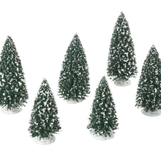 Department 56 Village Accessories - Frosted Pine Grove (set of 6)