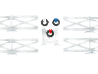 Department 56 Accessories - White Crossbuck Fencing