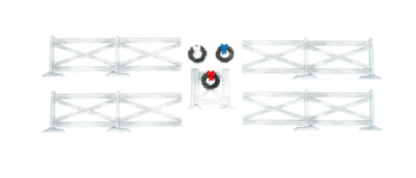 Department 56 Accessories - White Crossbuck Fencing